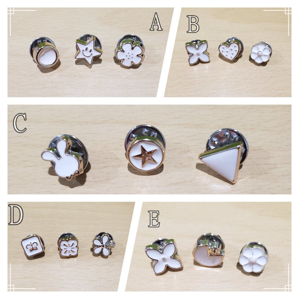 3Women's Cover Up Buttons Pin/Shirt Brooch Buttons